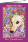 birthday card, whippet, dog, granddaughter card