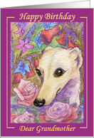 birthday card, whippet, dog, grandmother, card