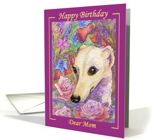 birthday card, whippet, dog, mom, card (565203)