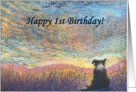 birthday card, border collie, dog, 1, card