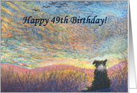 birthday card, border collie, dog, 49, card