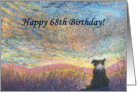 birthday card, border collie, dog, 68, card