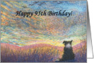 birthday card, border collie, dog, 95, card