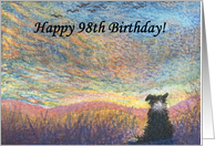 birthday card, border collie, dog, 98, card