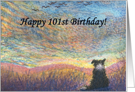 birthday card, border collie, dog, 101, card