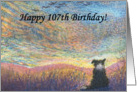 birthday card, border collie, dog, 107 card