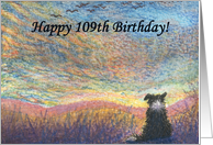 birthday card, border collie, dog, 109 card