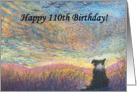 birthday card, border collie, dog, 110, card