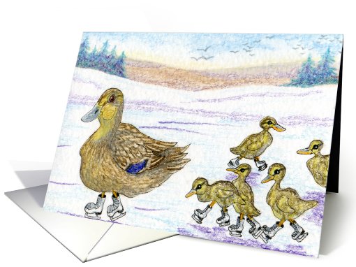 blank card, duck, ducklings, card (583138)