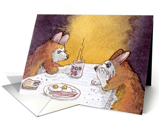 blank card, corgi, dog, hangover, card (622649)