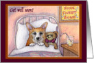 corgi, get well soon, dog, teddy bear, card