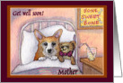 corgi, get well soon mother, dog, teddy bear card