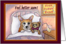 corgi, feel better soon, dog, teddy bear, card