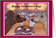 happy valentine’s day, whippet, dog, card