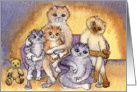cat, kitten, family photo, blank card, card
