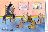 border collie, dog, once upon a time, blank card, card