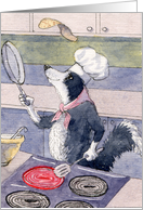 border collie, dog, pancake, blank card, card