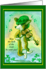 corgi leprechaun wish - may the luck of the Irish be with you card