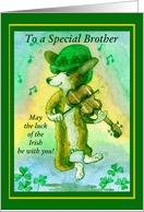 corgi leprechaun for brother card