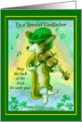 corgi leprechaun for godfather card