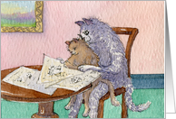 Cat and kitten journalling card