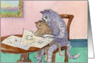 Cat and kitten journalling card