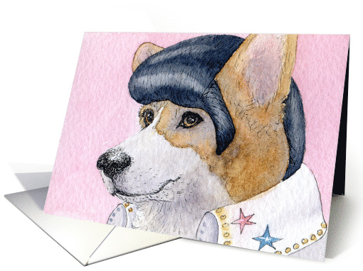 Corgi dog feeling lonesome tonight... card (893724)