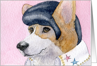 Corgi dog feeling lonesome tonight... card