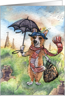 Corgi Nanny card