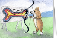 The Corgi Games, archery, corgi, dog, card