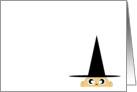 Happy Halloween Black Witch Hat card