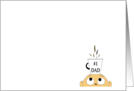 Happy Father’s Day #1 Dad Coffee Mug Cup on Head card