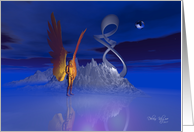 Golden Angel in Ice World card