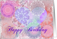 Happy Birthday Heart and Kaleidoscopes card