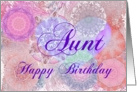 Aunt Happy Birthday Heart and Kaleidoscopes card