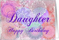 Daughter Happy Birthday Heart and Kaleidoscopes card