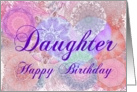 Daughter Happy Birthday Heart and Kaleidoscopes card