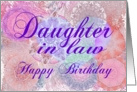Daughter in law Happy Birthday Heart and Kaleidoscopes card