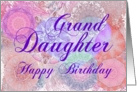 Grand Daughter Happy Birthday Heart and Kaleidoscopes card