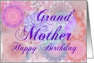 Grand Mother Happy Birthday Heart and Kaleidoscopes card