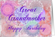 Great Grandmother Happy Birthday Heart and Kaleidoscopes card