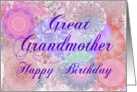 Great Grandmother Happy Birthday Heart and Kaleidoscopes card