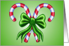 Candy Canes and Bow Christmas Card
