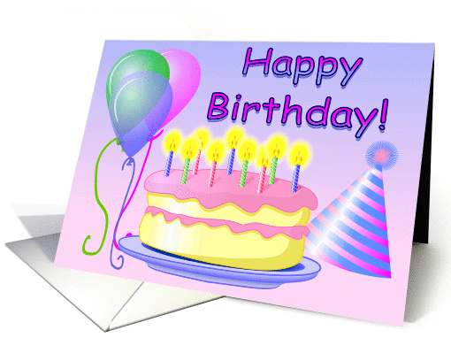 Happy Birthday Cake card (147267)