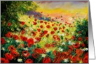 Red poppies 56 card