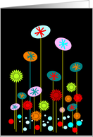 retro flower card