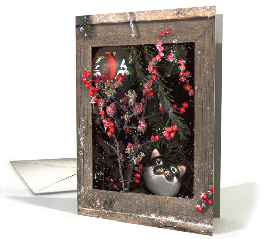 cat 'n' cardinal card (124924)
