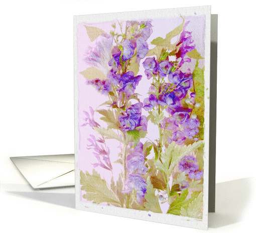 monkshood watercolor card (124931)