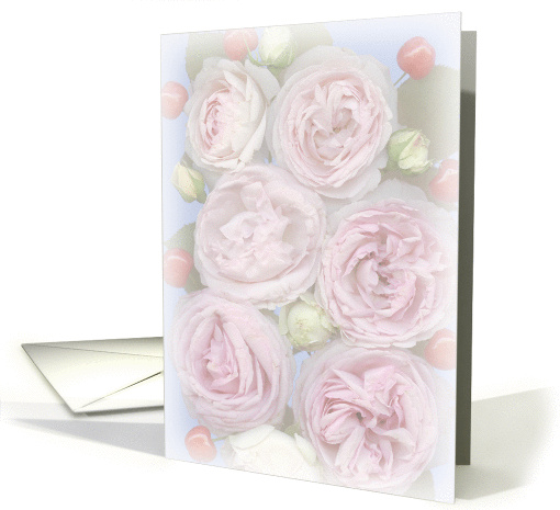 cherry roses (pastel) card (216165)