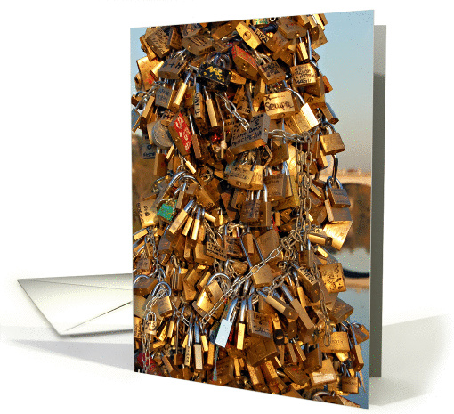 padlock love tree (Happy valentine) card (127629)